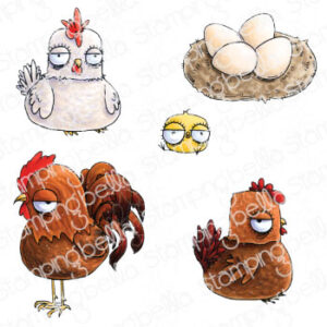 ODDBALL FARM BIRDS SET (SET OF 5 RUBBER STAMPS)