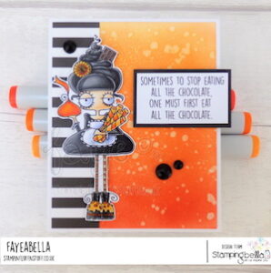 ODDBALL WITH A SWEET TOOTH RUBBER STAMP