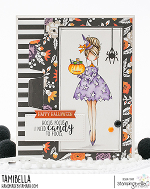 www.stampingbella.com: rubber stamp used: CURVY GIRL LOVES AUTUMN card by Tamara Potocnik