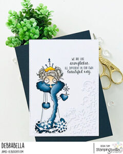 ODDBALL SNOW QUEEN RUBBER STAMP SET (includes 1 sentiment stamp)