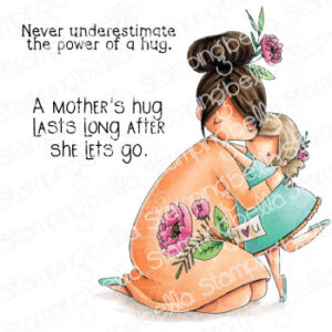 CURVY GIRL BIG HUG RUBBER STAMP (includes 2 sentiments)