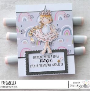 TINY TOWNIE UNICORN rubber stamp