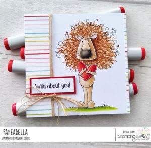 DANDYLION LOVES YOU RUBBER STAMP SET (includes 3 sentiment stamps)