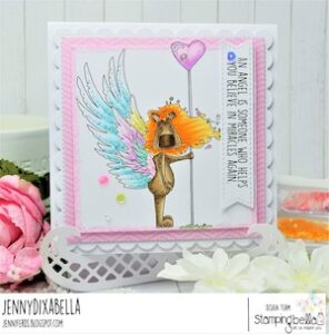 DANDYLION PROTECTOR OF HEARTS RUBBER STAMP SET (includes 2 sentiments)