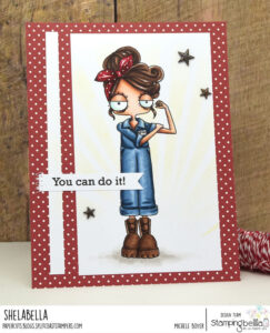 ODDBALL ROSIE rubber stamp