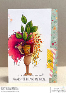 PLANTY DANDY RUBBER STAMP SET (includes 2 sentiment stamps)