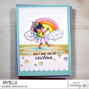 RAINBOW TINY TOWNIE rubber stamp