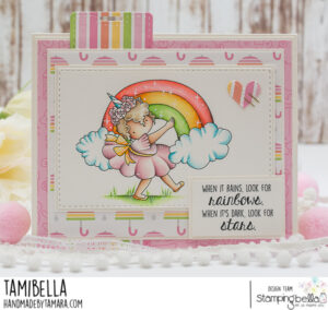 RAINBOW TINY TOWNIE rubber stamp