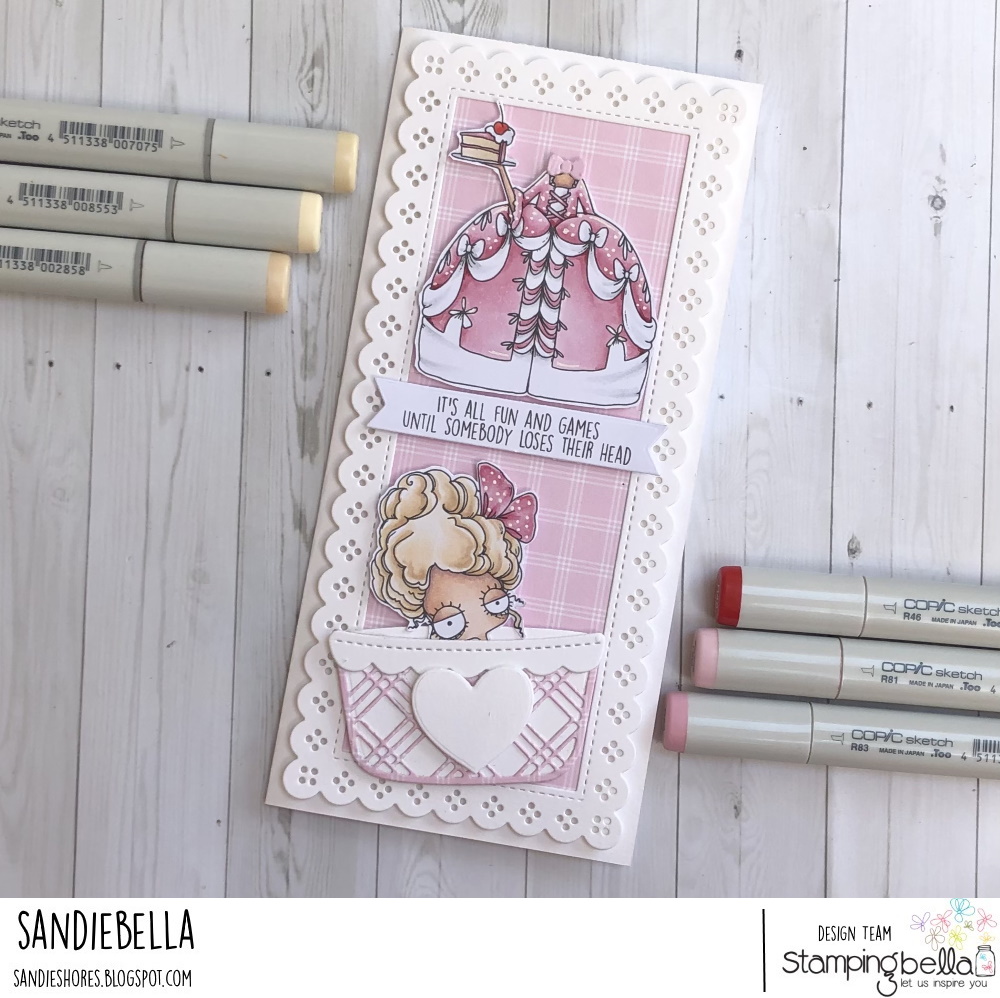 www.stampingbella.com: rubber stamp used : ODDBALL MARIE card by Sandie Dunne