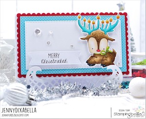 www.stampingbella.com: RUBBER STAMP USED: HANUKKAHDEER card by Jenny Dix