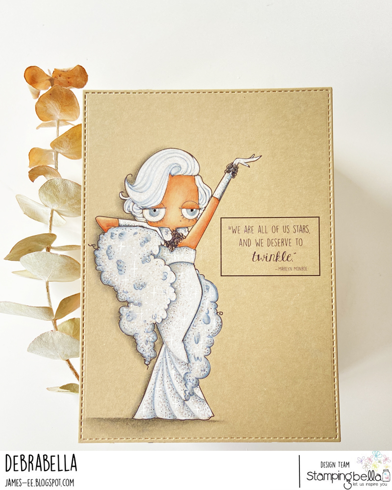 www.stampingbella.com: RUBBER STAMP USED: ODDBALL MARILYN card by DEBRA JAMES