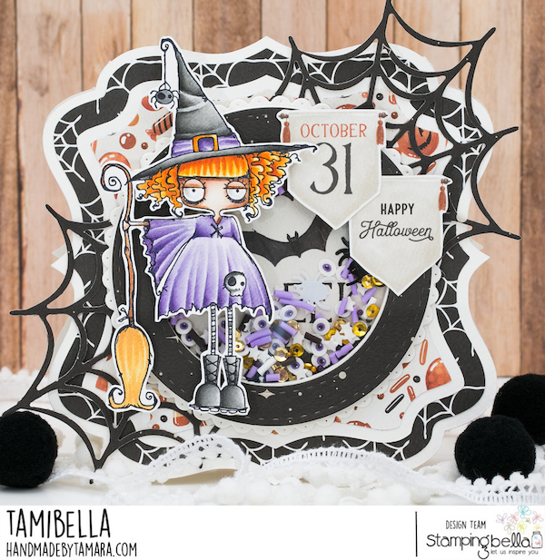 www.stampingbella.com. Rubber stamp used: ODDBALL WITCH. card by Tamara Potocnik