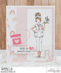 CURVY GIRL NURSE RUBBER STAMP