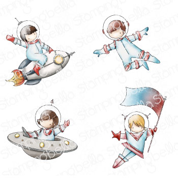 TINY TOWNIE ASTRONAUTS rubber stamps