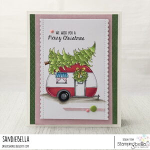 CHRISTMAS CAMPER RUBBER STAMP