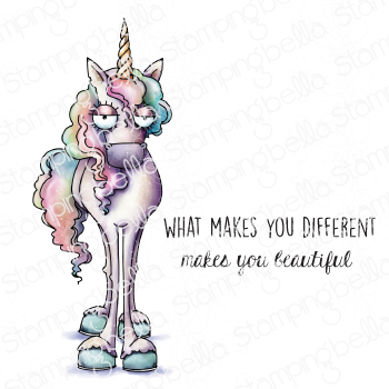 ODDBALL UNICORN rubber stamp