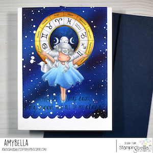 www.stampingbella.com: RUBBER STAMP USED: TINY TOWNIE ASTROLOGY CHART card by AMY YOUNG