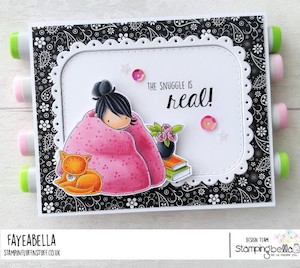 www.stampingbella.com: RUBBER STAMP USED: TINY TOWNIE LOVES to snuggle CARD BY Faye Wynn Jones