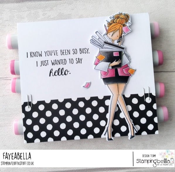 www.stampingbella.com: rubber stamp used : Curvy girl MULTITASKER card by Faye Wynn Jones