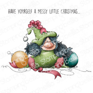 MESSY CHRISTMAS GNOME RUBBER STAMP SET (includes 1 sentiment)