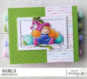 MESSY CHRISTMAS GNOME RUBBER STAMP SET (includes 1 sentiment)