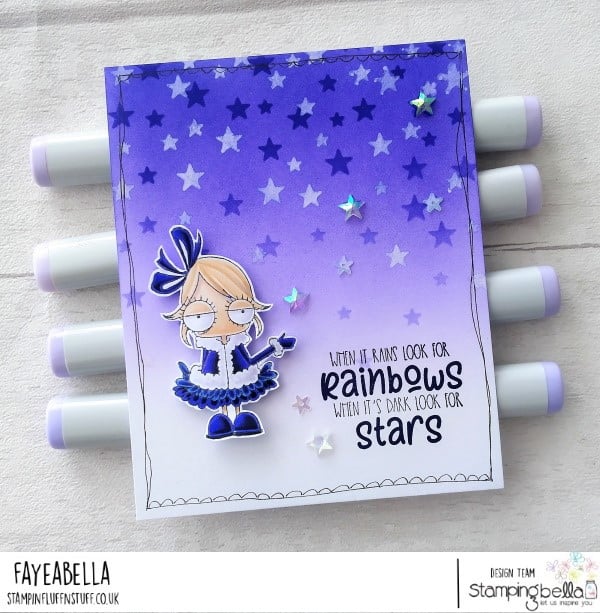 www.stampingbella.com: Rubber stamp used: MINI SNOWFLAKE ODDBALL card by Faye Wynn Jones