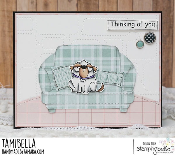 www.stampingbella.com: rubber stamp used: ODDBALL FAMILY PETS CARD BY TAMARA POTOCNIK