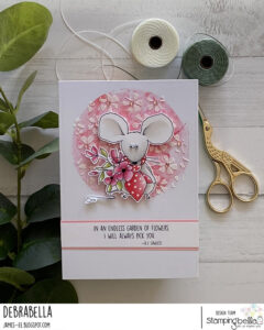 MOUSE BOUQUET RUBBER STAMP (INCLUDES 1 SENTIMENT)