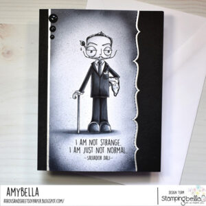 ODDBALL DALI RUBBER STAMP INCLUDING 3 SENTIMENTS