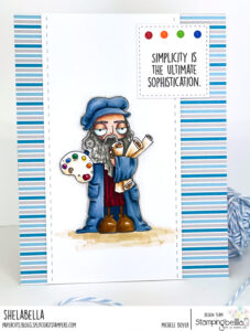 ODDBALL LEONARDO RUBBER STAMP SET INCLUDES 2 SENTIMENTS & FLYING MACHINE ACCESSORY STAMP