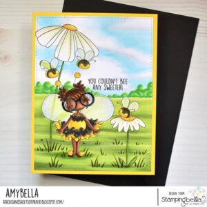 TINY TOWNIE BUSY BEE RUBBER STAMP (INCLUDES 2 SENTIMENTS)