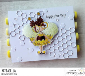 TINY TOWNIE BUSY BEE RUBBER STAMP (INCLUDES 2 SENTIMENTS)