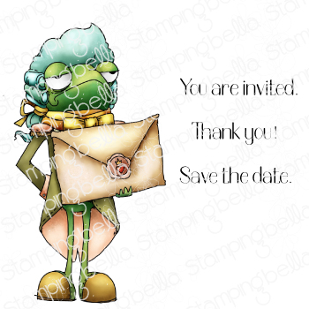 ODDBALL FROG FOOTMAN RUBBER STAMP (ALICE IN WONDERLAND COLLECTION)