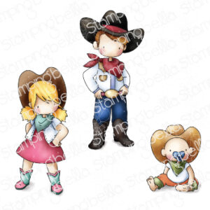 UPTOWN COWBOY KIDS RUBBER STAMP