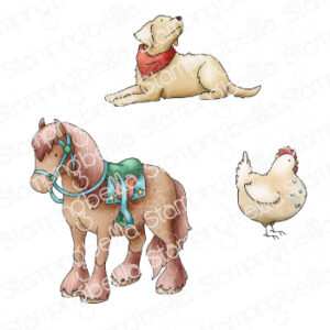 UPTOWN COWBOY PETS SET (includes 3 rubber stamps)