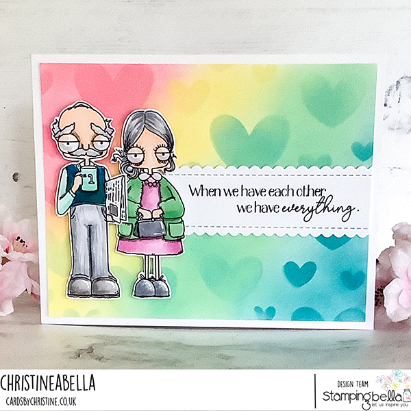 www.stampingbella.com: Rubber stamp used :ODDBALL GRANDPARENTS, card by Christine Levison