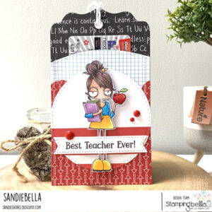 ODDBALL GIRL TEACHER RUBBER STAMP SET (includes 1 sentiment)