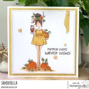 PUMPKIN SPICE CURVY GIRL RUBBER STAMP