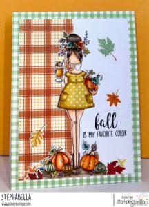 PUMPKIN SPICE CURVY GIRL RUBBER STAMP