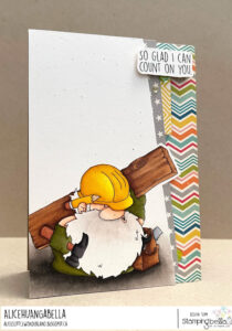 GNOME CARPENTER RUBBER STAMP