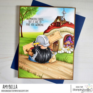 GNOME CARPENTER RUBBER STAMP