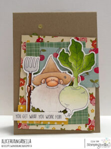 GNOME FARMER RUBBER STAMP