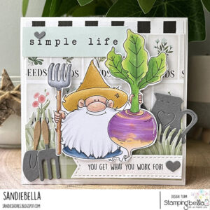 GNOME FARMER RUBBER STAMP