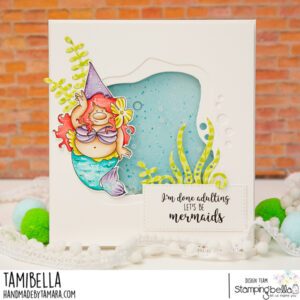 GNOME MERMAID RUBBER STAMP