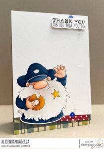 GNOME POLICE OFFICER RUBBER STAMP