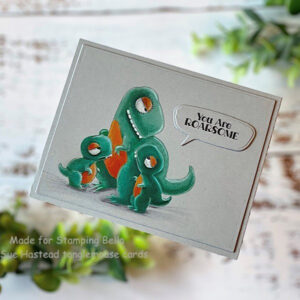 ODDBALL MAMA DINO AND HER BABIES RUBBER STAMP