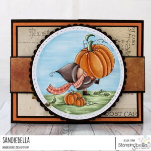 BUNDLE GIRL at the PUMPKIN PATCH rubber stamp