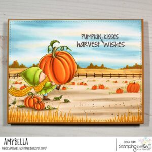 BUNDLE GIRL at the PUMPKIN PATCH rubber stamp