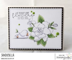 BUNDLE GIRL WITH A GARDENIA RUBBER STAMP