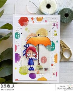 MINI ODDBALL WEATHER GIRLS RUBBER STAMP SET (includes 4 stamps)